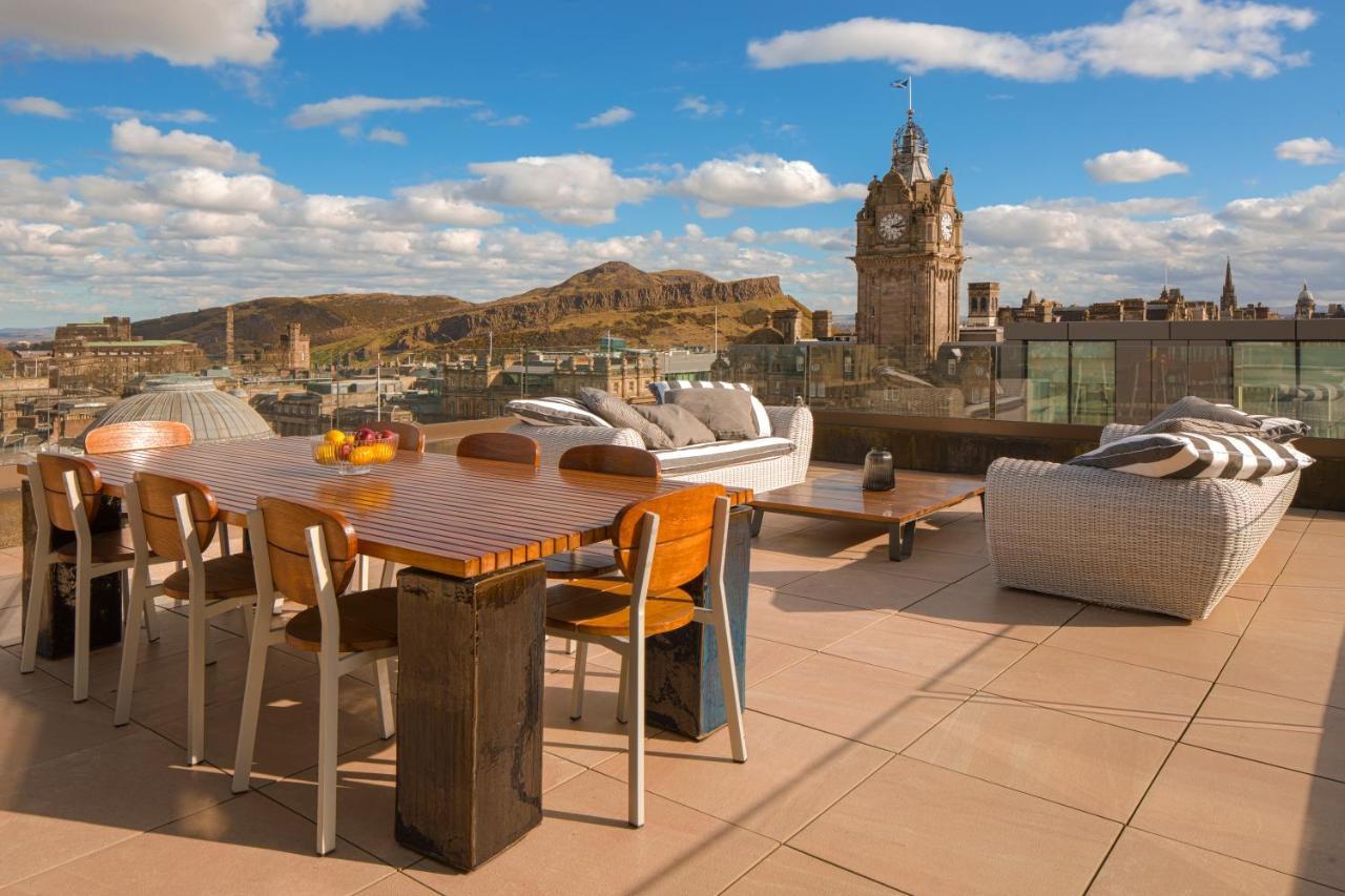 Апарт готель Cheval The Edinburgh Grand Екстер'єр фото The rooftop terrace at the Edinburgh Marriott Hotel